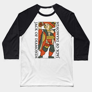 Character of Playing Card Jack of Diamonds Baseball T-Shirt